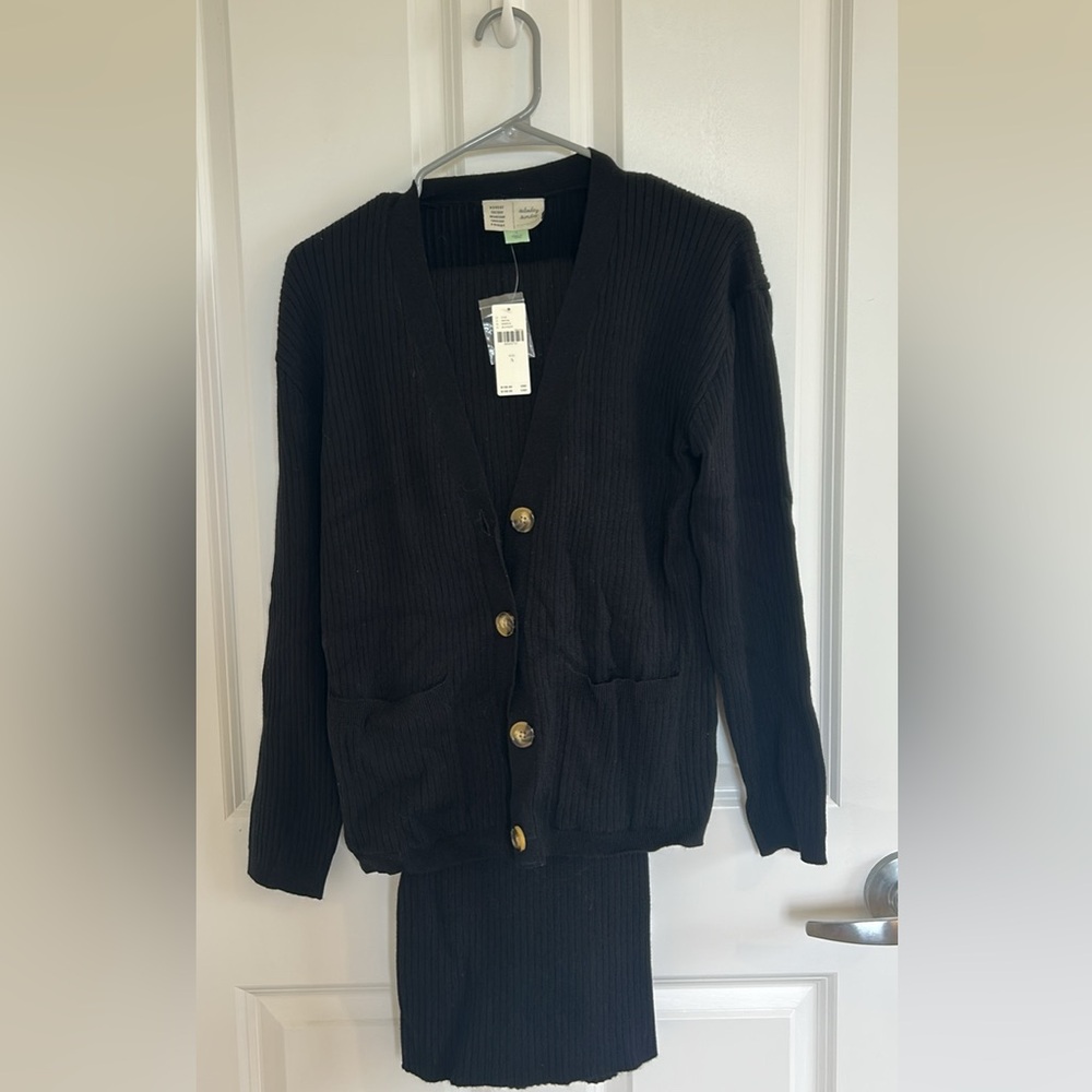 Anthropologie black loungewear set
